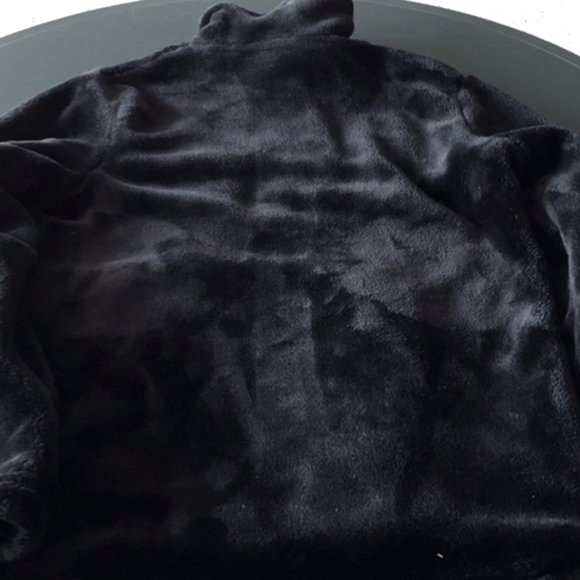 🖤Super Cozy Luxe Faux Fur Thermal Fleece Teddy Bear Black Zip Winter Jacket - M - Picture 2 of 6